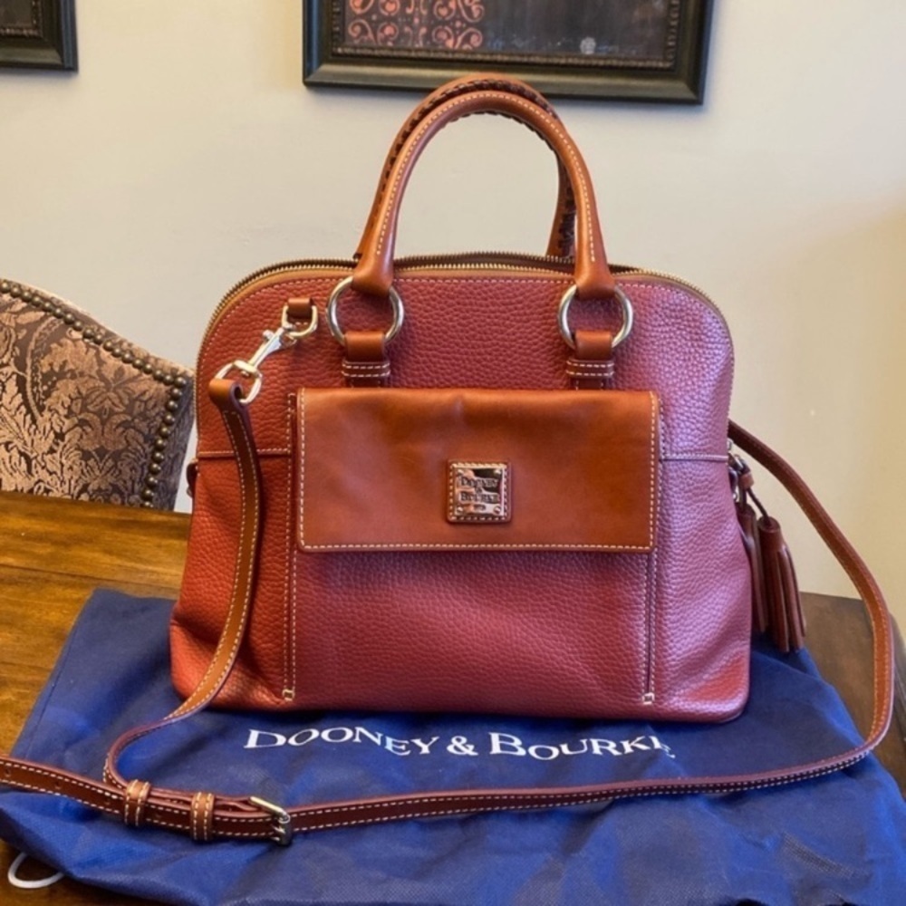Dooney & Bourke Aubrey Leather Satchel - Picture 2 of 14
